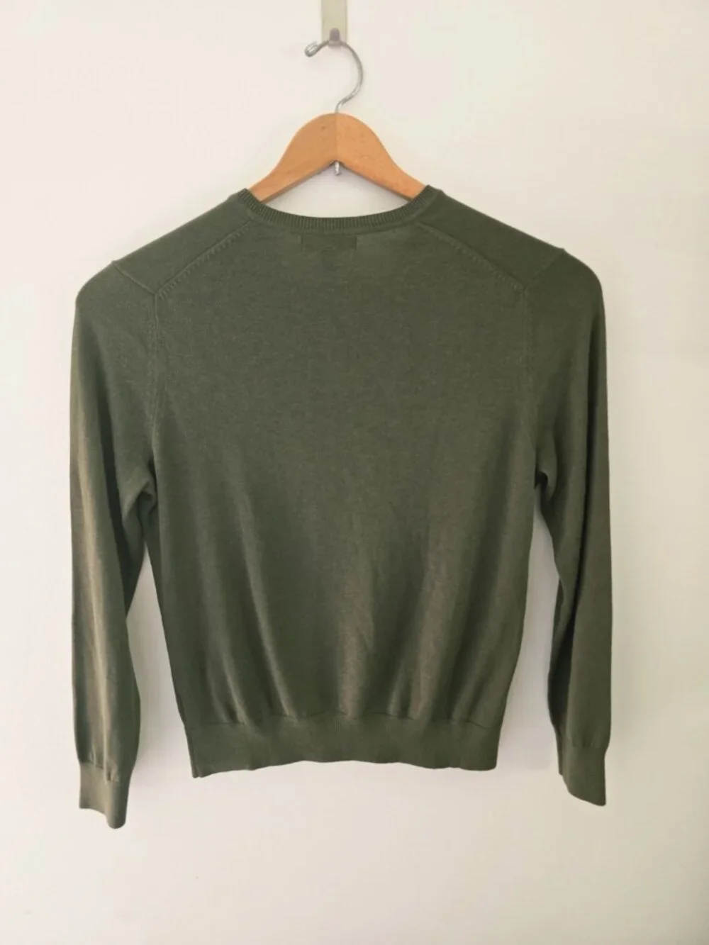 Banana Republic Silk Cashmere V-Neck Dark Green Knit Sweater Mens M Pullover